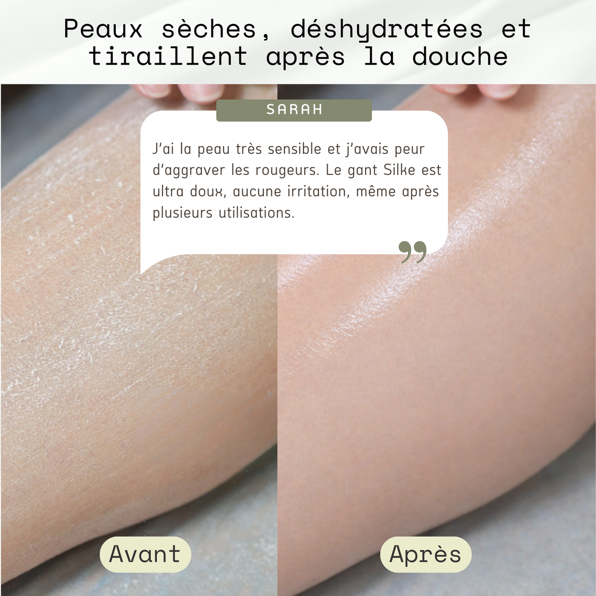 Gant exfoliant en soie